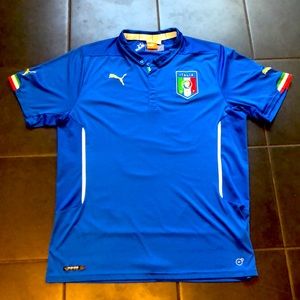 Men’s 2XL Italy Italia Soccer Jersey Puma Blue